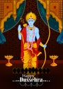 Lord Rama blessing during Dussehra festival of India