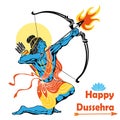 Lord Rama with bow arrow.Happy Dussehra