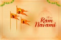 Lord Rama with bow arrow for Shree Ram Navami celebration background for religious holiday of India Royalty Free Stock Photo