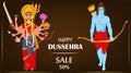 Lord Rama and Durga for Dussehra Navratri festival of India. Royalty Free Stock Photo