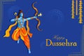 Lord Rama in Happy Dussehra Navratri celebration India holiday background Royalty Free Stock Photo