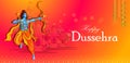 Lord Rama in Happy Dussehra Navratri celebration India holiday background Royalty Free Stock Photo