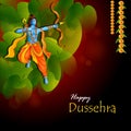 Lord Rama in Happy Dussehra Navratri celebration India holiday background Royalty Free Stock Photo