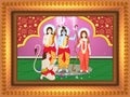 Lord Rama, Laxman and Goddess Sita for Dussehra. Royalty Free Stock Photo