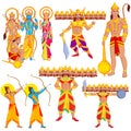 Lord Rama, Laxmana, Sita with Hanuman Royalty Free Stock Photo