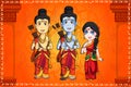 Lord Rama, Laxmana, Sita for Happy Dussehra background