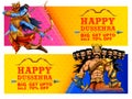 Lord Rama and Ravana for Happy Dussehra sale promotion