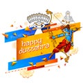 Lord Rama and ten headed Ravana for Happy Dussehra Navratri sale promotion festival of India