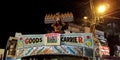 lord ravana seating upon truck during road show during dussehra festival in India