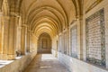 Lord`s Prayer in Internal passageway of church of the Pater Noster, Jerusalem, Israel Royalty Free Stock Photo