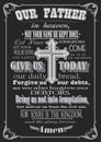 The Lord's Prayer. Literal design. vector illustration.