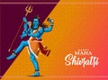 Lord Shiva back position, Indian God with happy Maha Shivratri or Mahashivratri. vector illustration design Royalty Free Stock Photo