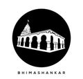 Lord shiva Bhimashankar temple vector icon. Bhimashankar temple icon