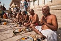 Lord Shiva devotees praying