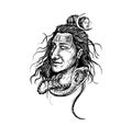 Lord Shiva Face tattoo - mahashivaratri Poster