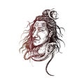 Lord Shiva Face tattoo - mahashivaratri Poster