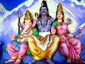 Lord Shiva Family Royalty Free Stock Photo