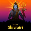 Lord Shiva, Indian God of Hindu for Maha Shivratri festival of India Royalty Free Stock Photo