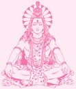 Lord Shiva with Meditation Doing