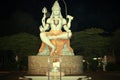 Lord Shiva portrait sculpture Night