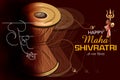 Lord Shiva for Shivratri, traditional festival of India with text in Hindi meaning Mahadev