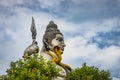 Lord shiva statue isolated at murdeshwar temple close up shots from unique angle Royalty Free Stock Photo