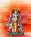 Lord of Shree Gurudev Datta, Also known as Dattatrey, Datta Guru Royalty Free Stock Photo