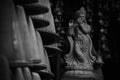 Lord shree krisha statue monochrome image