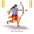 Lord shree ram navami festival celebration card background