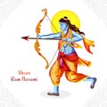 Lord shree ram navami festival wishes card background