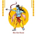 Lord shree ram navami festival wishes card background