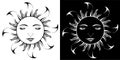 Lord Sun with closing Eyes - Scroll saw, Intarsia
