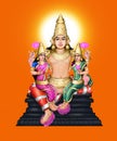 Lord Surya with his wives