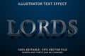 LORDS 3d -Editable text effect