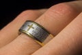 Lords Prayer Ring On Finger