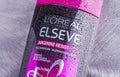 LOreal elseve shampoo isolated on gradient background. Royalty Free Stock Photo