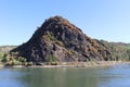 The famous Loreley rock formation on a sunny day