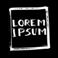 Lorem Ipsum - Lettering Royalty Free Stock Photo