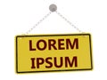 Lorem ipsum sign Royalty Free Stock Photo