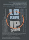 Lorem ipsum text as tee shirt design template