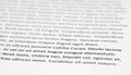 Lorem ipsum text on white paper Royalty Free Stock Photo