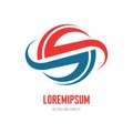 Lorem ipsum - vector business logo template concept illustration. Abstract planet sign. Design element Royalty Free Stock Photo