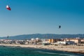 June 23, 2023, Balneario, Tarifa, Spain - Lorenzo Casati jumping and looping the Cabrinha Drifter kite. Did triple loop magaloop