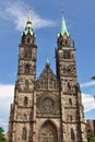 Lorenz church in Nuremberg Royalty Free Stock Photo