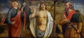 Lorenzo D Alessandro: Risen Christ with saints Peter and Paul