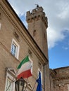 Loreto, Ancona, Marche, Italy medieval village scenes in main street