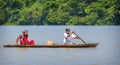 LORETO, PERU - JANUARY 02: Unidentified locals fishing in the river in the Amazon Rain Forest, on January 02, 2010 in Loreto, Peru