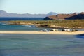 People camping in the Loreto bays in the sea of baja california, mexico XVII