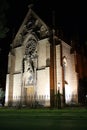 Loretto Chapel in Santa Fe, New Mexico at night Royalty Free Stock Photo