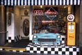 San Francisco, California, United States - circa 2016 - Lori`s Diner retro nostalgic cafe restaurant Royalty Free Stock Photo